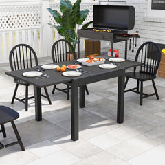 31.5 inches-63 inches Adjustable Patio Expandable Dining Table for 4-6 Person