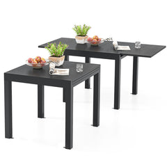 31.5 inches-63 inches Adjustable Patio Expandable Dining Table for 4-6 Person