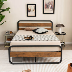 Arc Platform Bed with Headboard and Footboard
