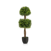 40 Inch Artificial Boxwood Topiary Ball Tree for Front Porch Patio Home
