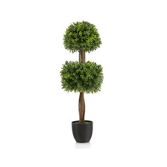 40 Inch Artificial Boxwood Topiary Ball Tree for Front Porch Patio Home