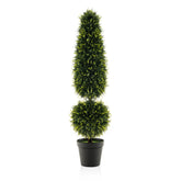 4 Feet Artificial Boxwood Topiary Tree with Natural Vines and PE Leaves