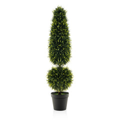 4 Feet Artificial Boxwood Topiary Tree with Natural Vines and PE Leaves