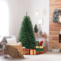 6/7/8 FT Artificial Christmas Tree with 568/830/1182 Branch Tips and 200/250/400 Warm White LED Lights