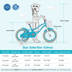 14/16/18/20 Inch Kids Bike with Dual Brakes and Adjustable Seat