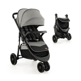 Baby Jogging Stroller with Adjustable Canopy for Newborn