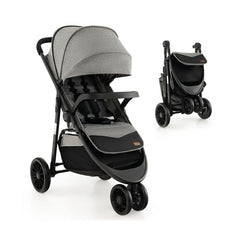 Baby Jogging Stroller with Adjustable Canopy for Newborn