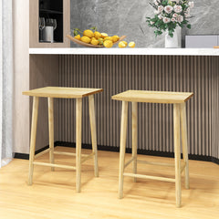 25.5 Inch Bar Stools Set of 2 with Footrest