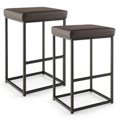 30 Inch Barstools Set of 2 with PU Leather Cover