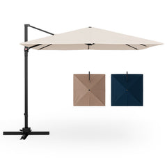 9.5 Feet Square Patio Cantilever Umbrella with 360° Rotation