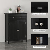2-Door Freestanding Bathroom Cabinet with Drawer and Adjustable Shelf