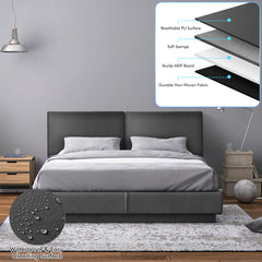 Twin Size Wall-Mounted Upholstered Bed Headboard