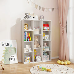 11-Cube Multifunctional Book Storage Organizer Display Cabinet with Anti-tipping Kits