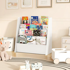 4-Tier Kids Bookshelf with Deep Compartments for Bedroom