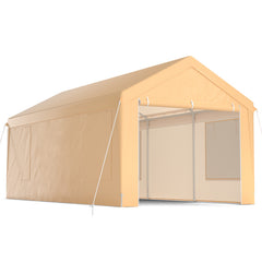 10 x 20 Feet Portable Heavy-Duty Carport with Removable Sidewalls
