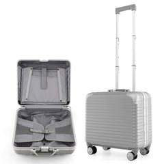 16 Inch Under-seat Carry On Luggage with Spinner Wheels and Laptop Compartment