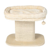 Modern Cat Tree Tower with Large Plush Perch and Sisal Scratching Plate