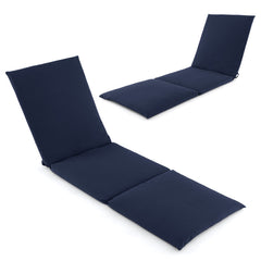Outdoor Chaise Lounge Cushion Patio Furniture Folding Pad with Fixing Straps