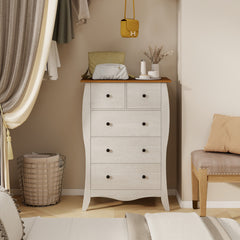 Closet Storage Organizer with 5 Folding Fabric Drawers and Anti-tipping Kit