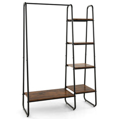 Clothes Rack Free Standing Storage Tower with Hanging Bar