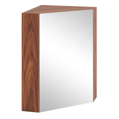 Corner Medicine Cabinet with Mirror with Open Mirror Door and Adjustable Shelf