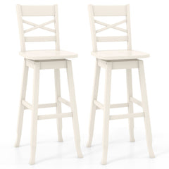 Swivel 30-Inch Bar Height Stool Set of 2 with Footrest