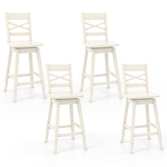 Swivel 24-Inch Counter Height Stool Set of 2 with Inclined Backrest