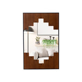 37.5 Inch x 26.5 Inch Decorative Rectangle Wall Mirror with Piano Key-Shaped Frame