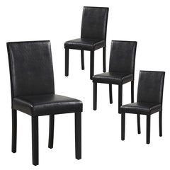 Dining Chair Set of 4 Upholstered Kitchen Dinette Chairs with Wood Frame