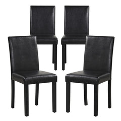Dining Chair Set of 4 Upholstered Kitchen Dinette Chairs with Wood Frame