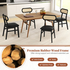 Indoor Mid Century Wood Dining Chairs Set of 2 for Dining Room