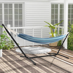 Portable Indoor Outdoor 2-Person Double Hammock Set with Stand and Carrying Cases