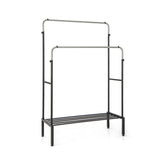 Double Rod Clothes Garment Rack with Adjustable Heights
