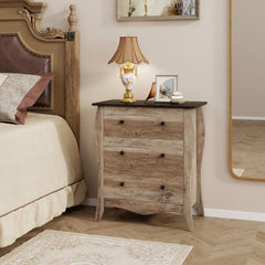 Dresser for Bedroom with 3 Folding Fabric Drawers and Anti-tipping Kit