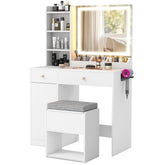 Vanity Dressing Table and Chair Set with Mirror and Lights