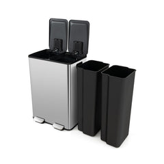 2 x 8 Gal Dual Compartment Trash Can