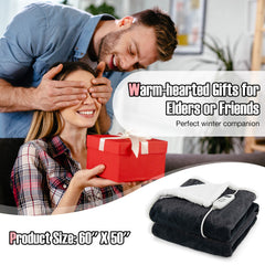 Electric Heated Blanket Throw with 10 Heat Settings