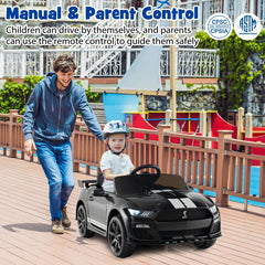 12V Licensed Ford Mustang Shelby GT500 Kids Ride on Car with Remote Control for Kids Aged 3-8