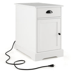 End Table with Charging Station and Flip Top