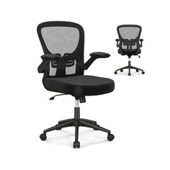 Adjustable Swivel Mesh Task Office Chair with Flip-Up Armrests