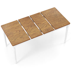 Extendable Dining Table with Rubber Wood Legs for 4-8 People