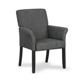 Fabric Upholstered Executive Guest Armchair with Rubber Wood Legs