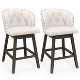 Counter Height Fabric Upholstered Bar Stools Set of 2