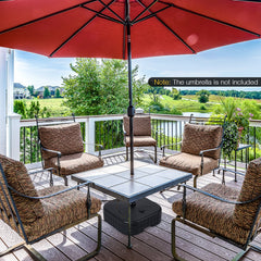 Patio Fillable Umbrella Base Fit 1.5 Inch Umbrella Poles for Yard Poolside