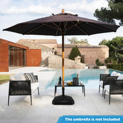 Fillable Umbrella Base with Shell Texture and 3 Coupler Sizes
