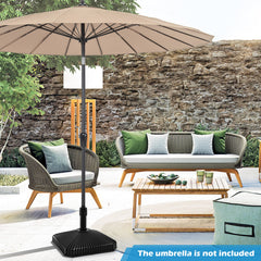 Fillable Umbrella Base with Shell Texture and 3 Coupler Sizes