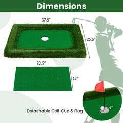 37.5 x 25.5 Inch Floating Golf Green for Pool Chipping Green Mat