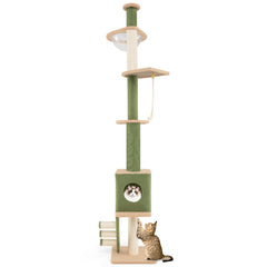 Floor to Ceiling Cat Tree with 86-99.5 Inch Adjustable Height and Extra Post