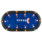 Portable 84 x 42 Inch 10-Player Foldable Padded Poker Table Top
