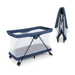 Foldable Baby Playpen with Removable Mattress and Washable Cover